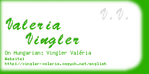 valeria vingler business card